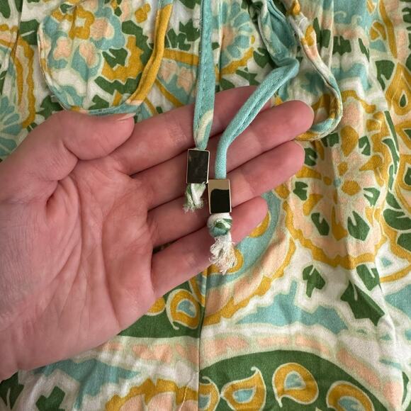 Rachel Zoe Womens Pants Large Wide‎ Leg Boho Paisley Print Aqua NWT Resort - Picture 11 of 11